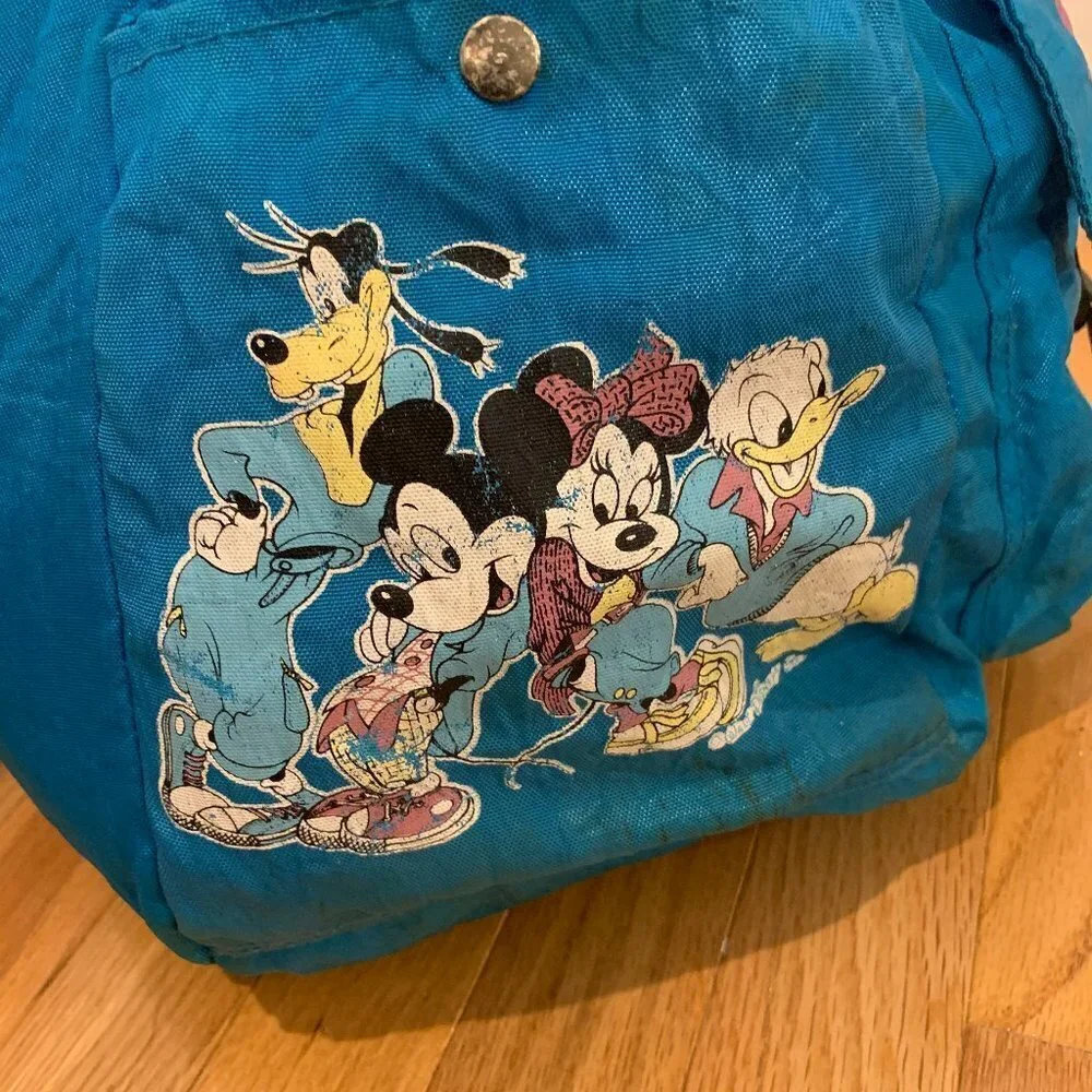 Vintage Disney Micky Mouse Duffle Bag Travel Bag